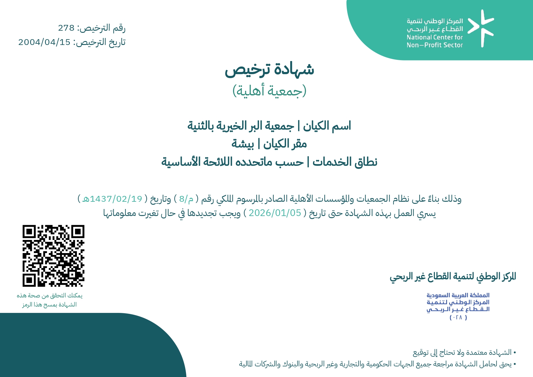 جمعية البر الخيرية بالثنية